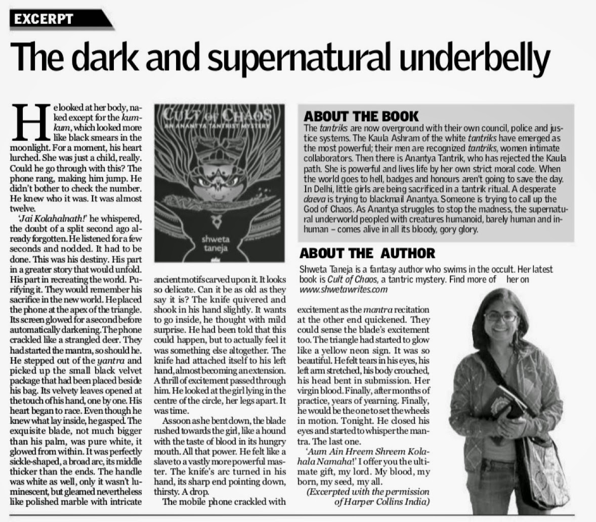 Excerpt in New Indian Express in February