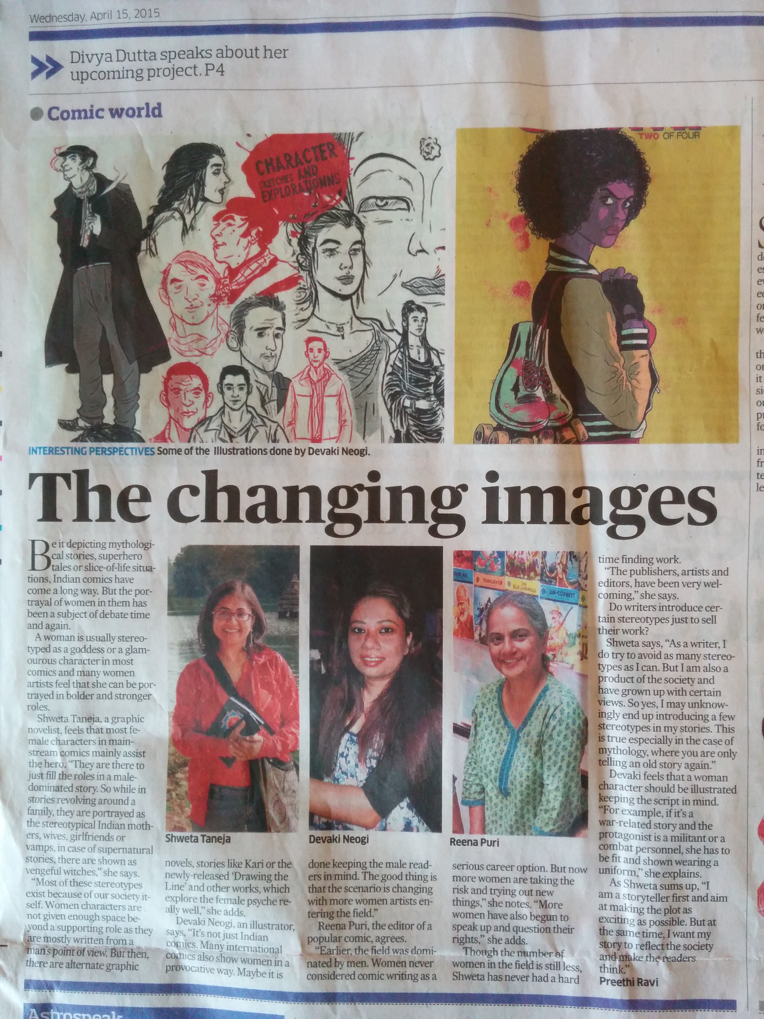 Deccan Herald on women in comics